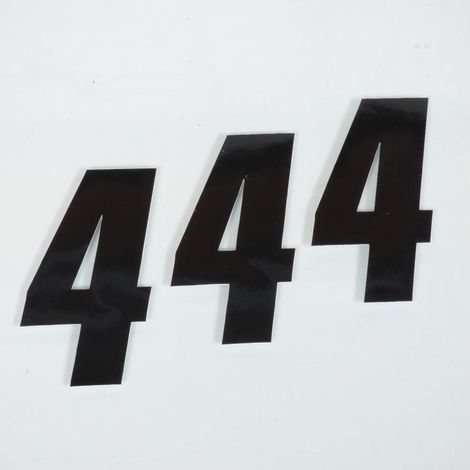 3 sticker aufkleber rennnummer vier 4 schwarz blackbird 100x50