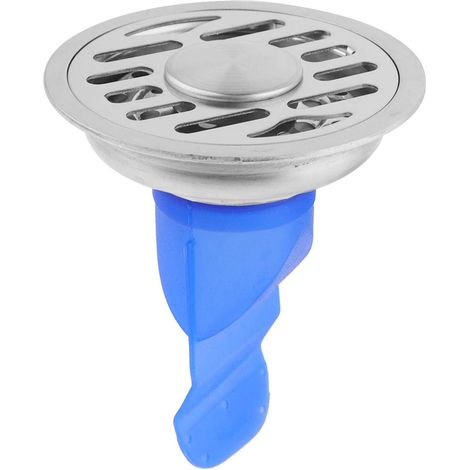 Drenaje de piso de acero inoxidable, desodorante de piso de baño, válvula unidireccional, rejilla de drenaje de lavadora redonda, núcleo de silicona (9 cm) (1/5)