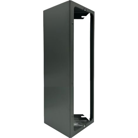 Soporte angular de aluminio pintado para placas, orientable a 45º, alta durabilidad.