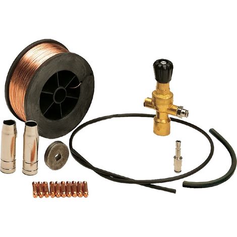 Telwin – Kit soudage acier 0,6 mm – Bouteille jetable – Soudage MIG-MAG – Accessoires inclus pour performance optimale