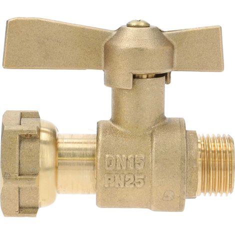 Garis B02 RC1520 Wasserhahn gerade aus Messing 1/2 bis 1 Zoll