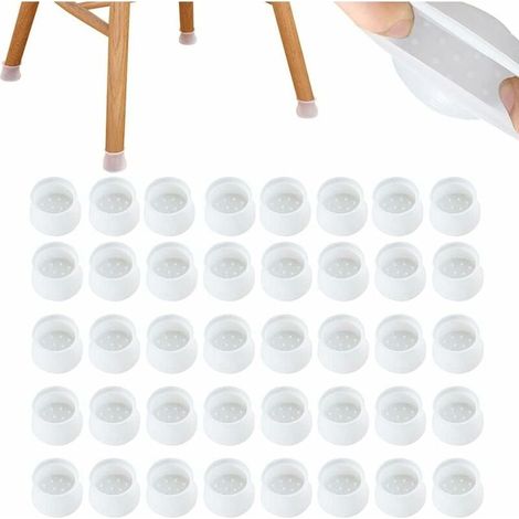 Couvercles Pour Pieds De Chaise - Embouts En Silicone Ronds Pour Meubles - Protège Sol Et Meuble - Lot De 16 (1/5)
