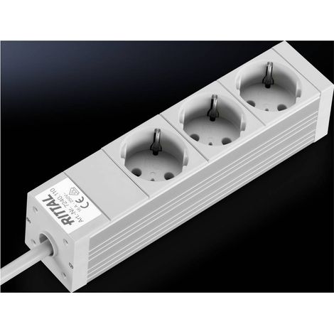 Rittal DK 7240.110 Presa multipla 3 vani Alluminio 1 pz. (1/3)