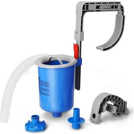 Skimmer de piscina con manguera y cesta de filtro, filtro flotante ajustable, limpiafondos robótico, limpiador de hojas (1/5)