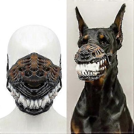 Muselière pour chien, masque souple et amusant, muselière pour chiens pour Halloween (32 cm)