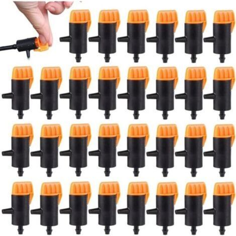 30 Adjustable Drip Drippers – Micro-Drip for 4/7mm Hose, Water Saving and Precise Watering for Plants, Flowers, Succulents & Vegetables. (1/4)