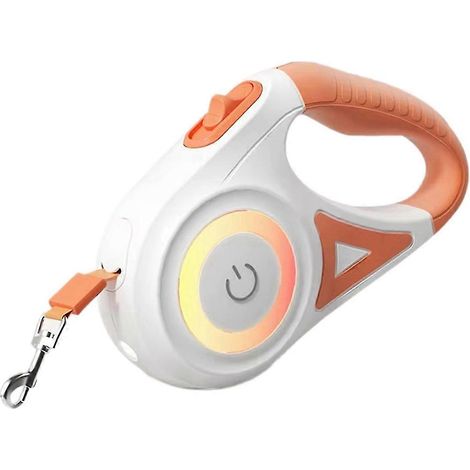 Laisse rétractable de 5 m pour chien avec lampe torche LED, en nylon résistant et réglable pour promener son animal. (1/5)