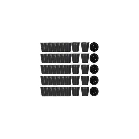 500 macetas de plástico para vivero (8 cm x 8 cm) (1/5)