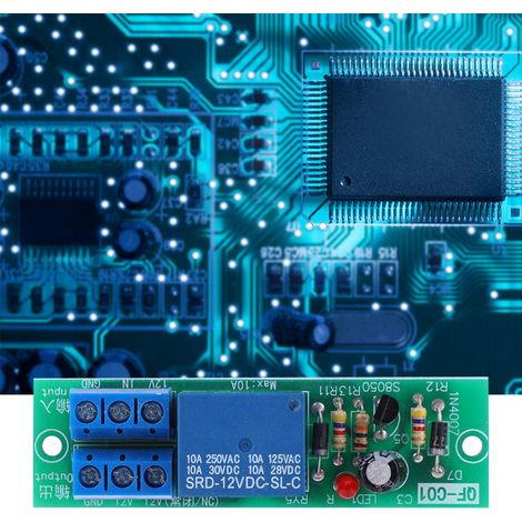 2 modules de relais bistables QF-C01 12 V CC pour modification automobile (interrupteur marche/arrêt). (1/5)