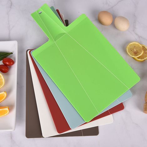 Pliable Planche à découper, Plastique Planche à découper, 5 pièces(rouge, brun, beige, bleu, vert) (1/4)