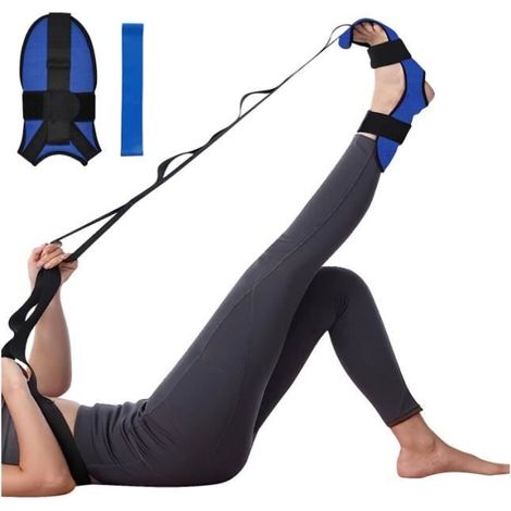 Sangle d'exercice - Yoga - Élastique - Tissu polyester-coton - Ajustable - Léger (1/4)