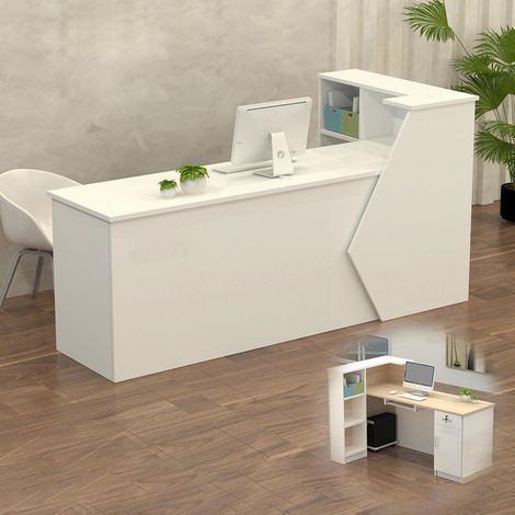 Empfangstheke mit Stauraum, 100-300 cm, für Büro, Praxis, Salon (1/5)