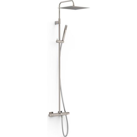 Ensemble de robinet thermostatique mural à 3 voies pour baignoire et douche Acier - TRES 19031205AC (1/2)