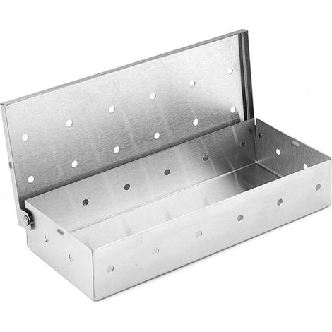 Grillbesteck-Set – Universeller Edelstahl-Grillräucherofen, Holzrauch für aromatischen Geschmack, kompatibel mit Gas-, Holzkohle- und Elektrogrills (1/2)