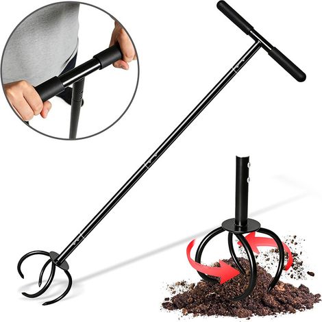 Griffe de jardin détachable et aérateur pelouse pour l'aération du sol (1/5)
