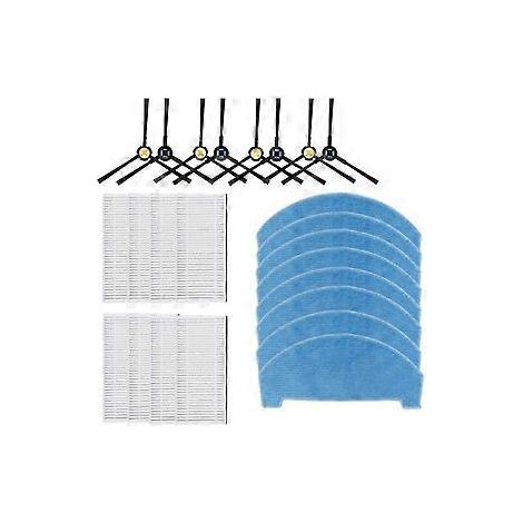 Compatible avec les aspirateurs robots T20s / A20 et PVCR 3600 : pièces détachées, brosse latérale, filtre HEPA et lingette de nettoyage. (1/5)