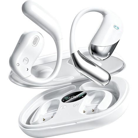 Casque à Conduction Osseuse, Écouteurs Bluetooth V6.1 sans Fil avec Micro, Autonomie 80 H, Écouteurs Étanches IP7, Casque Sport avec Crochet d'oreille pour Fitness/Musique/Appel (1/5)