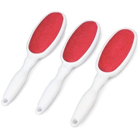 QORVA-3 Pièces Brosse Poil Chat Brosses Anti-Peluches, Brosse Anti Poils Animaux, Brosse pour Chien, Brosse Anti Poil, Brosse Vetement Anti Poils