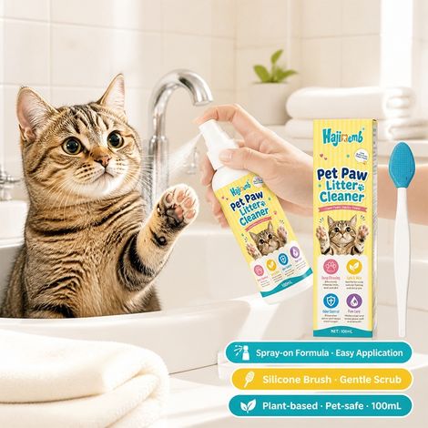 Nettoyant pour pattes d'animaux et litière pour chats, élimine les taches de pattes, nettoie les bacs à litière, élimine la saleté et les odeurs. -- AUTLEAD (1/4)