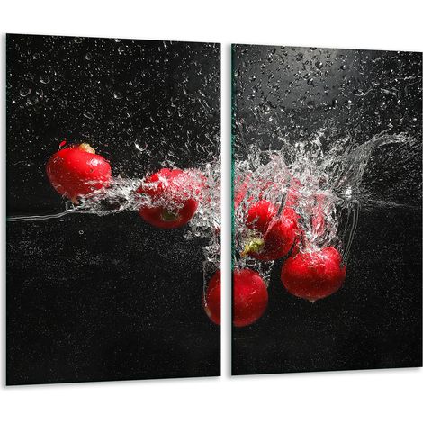 Tabla de cortar de vidrio 2x 30x52 fruta (1/5)