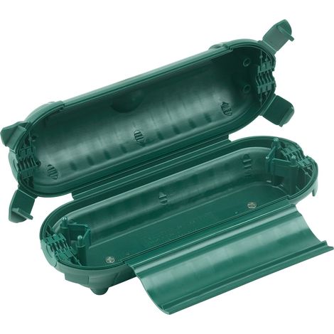 Meister 7436090 Safebox-Scatola per prolunga, Misura Piccola, IP44, Verde, 210 x 85 x 85 mm (1/4)