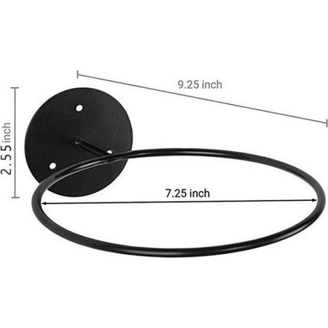 Support Murale Pour Ballons - Acier Peint Noir - Fixation Muralement Pour Basket Football Volley - 1 Pièce (1/4)