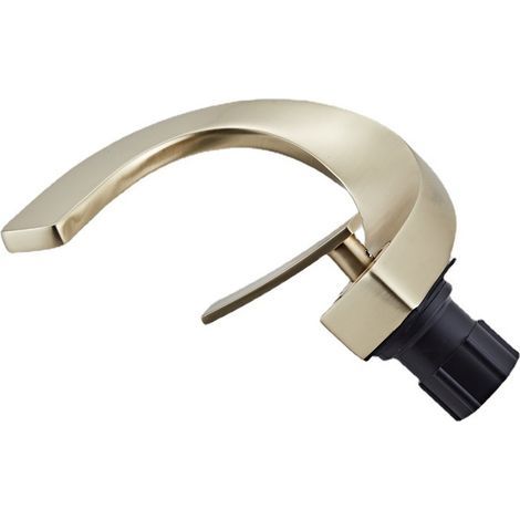robinet de lavabo en or brossé, robinet de salle de bain moderne, robinet au design élégant, laiton (1/5)