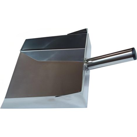 Pelle à cendre pour cheminée, Ramasse poussière en Acier Inoxydable coloris Gris - 25 x 21 cm