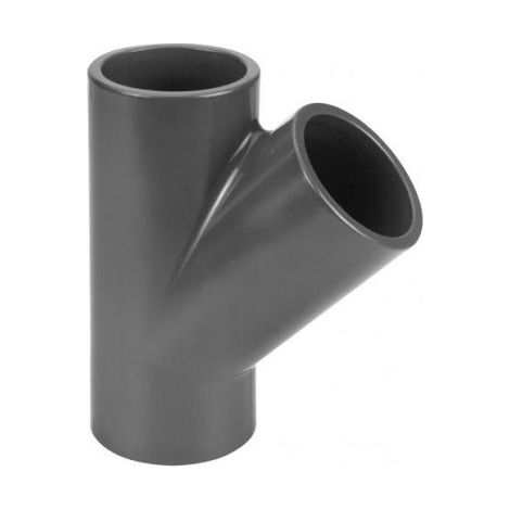 Té PVC pression raccord Y 45° FFF 50mm
