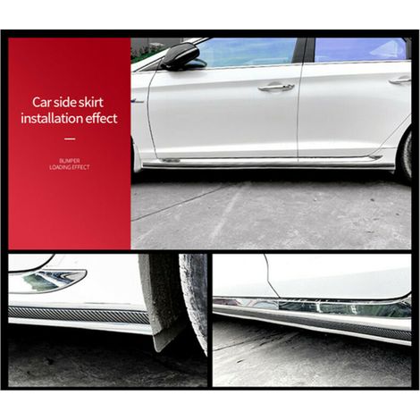 Protection adhésive de seuil de porte de voiture en vinyle imitation fibre de carbone - Accessoires (1/5)