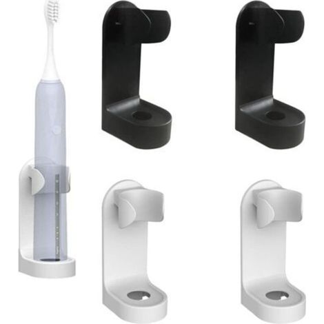 Wall-mounted Electric Toothbrush Holder Electric Toothbrush Holder Electric Toothbrush Holder White + Black 4 pieces (1/5)