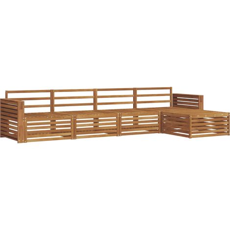 Outdoor Sofa Set 5 pcs Natural Solid Acacia Wood vidaXL