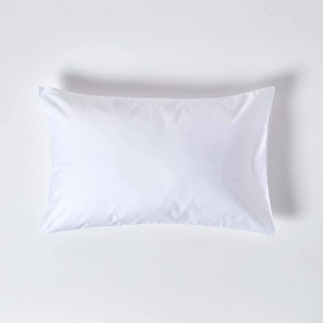 Taie d’Oreiller 50x75 cm, 100% Satin de Coton égyptien 1000 Fils, Coloris Blanc (1/5)