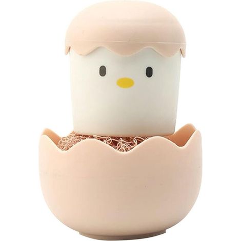 Brosses de nettoyage en forme de coquille d'œuf, adaptées aux casseroles, poêles et bols, fabriquées en matériau PP (rose), 7 pièces.