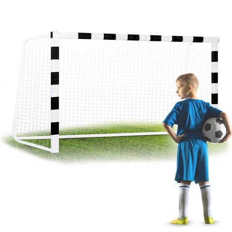 Portería de fútbol 300 x 160 x 90 cm NS-460 blanco y negro