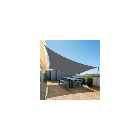 Anthracite,Voile d'ombrage Imperméable Carré 3x3m Toile Ombrage avec 95% Protection UV pour Jardin Terrasse Balcon Patio Extérieur