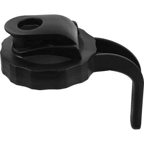Couvercle en plastique pour bocal Mason large ouverture (86 mm) avec poignée et bec verseur anti-fuite, couvercle noir pour la conserve et le stockage (1/5)
