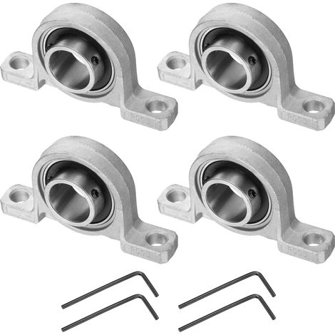 4pcs Paliers de Battement Montés Lisse KP005, Palier à Semelle Alésage 25mm pour Bride Roulement à Bille de Bloc Roue de Brouette Machine à Axe Imprimante 3D, P6(ABEC3) (1/5)