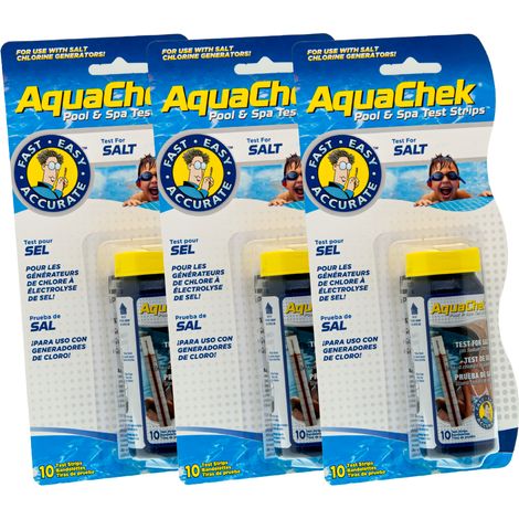Pack de 3 Tiras analíticas Aquachek salt blanco para niveles de sal. (1/2)