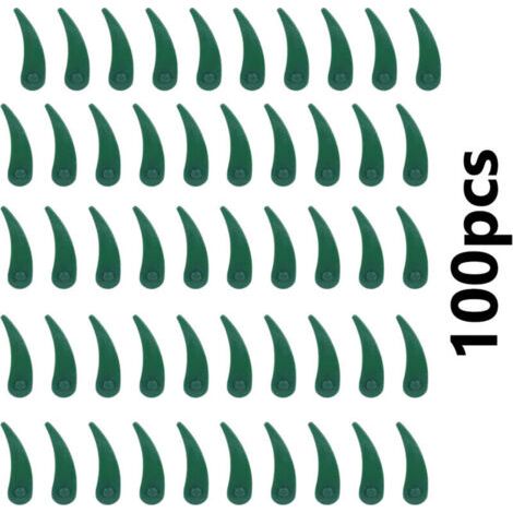 BUNTHAUS PA Aiperq Lot de 100 lames de rechange en plastique pour coupe-bordures Bosch Durablade Art 23-18 LI Art 26-18 LI (1/4)
