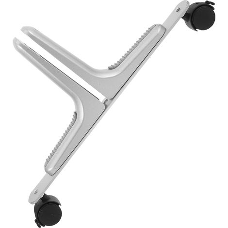 Pieds de Support de Paravent Pliable roulettes Freinées Base Stable en Métal Argenté Compatible Séparateurs D’Espace Mobiles pour Bureau et Domicile Installation sans Outil (1/5)
