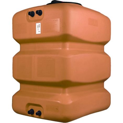Cuve récupération eau de pluie 500L - Réservoir aérien compact Terracotta - Polyéthylène - ELBI CPN (1/5)