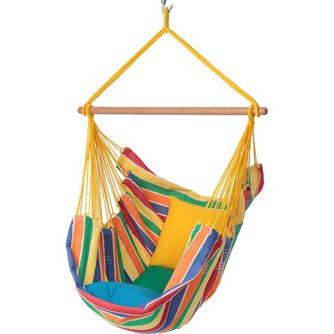 PROLOISIRS Toile de hamac chaise suspendue avec bois d'écartement - alegria