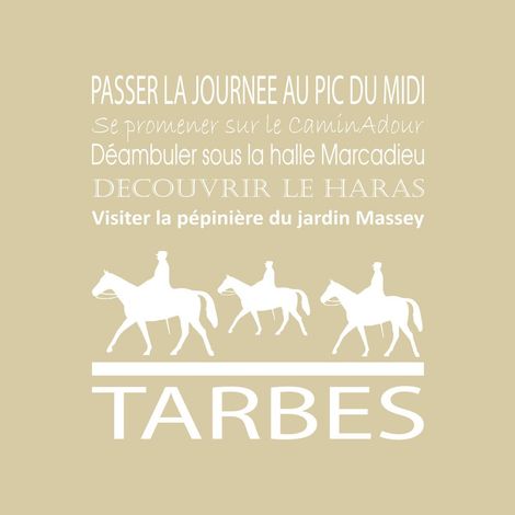 Tableau sur toile Tarbes beige 30x30 cm - Impression sur Toile Murale Décorative - Image imprimée en HD sur Toile - Toile sur Châssis en Bois FSC - Fabriqué en France