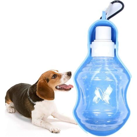 BUNTHAUS Blue,250ml Gourde Chien Gourde pour Chien Bouteille d'eau Portative De Tasse d'eau De Marche De Chien pour L'Animal De Compagnie De Chat De Chien (1/5)