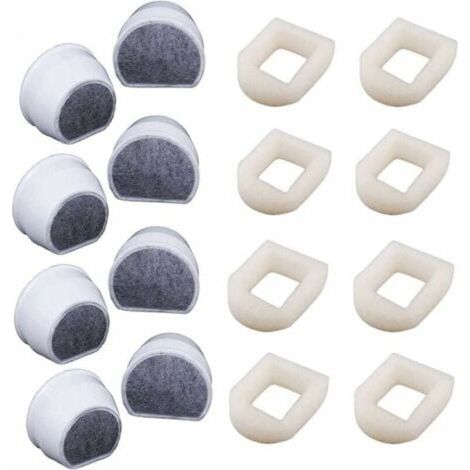16 Pièces Préfiltres en Mousse et Filtre à Carbone Compatible avec PetSafe Drinkwell Fountain INOX 360 Avalon Pagoda Seascape et Sedona Fontaines, Filtre pour Fontaine à Eau Chat Chien (1/5)