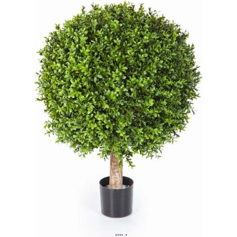 Boule de buis artificiel H 65 cm D 50 cm 1548 feuilles Int Ext en pot - dimhaut: H 65 cm - couleur: Vert