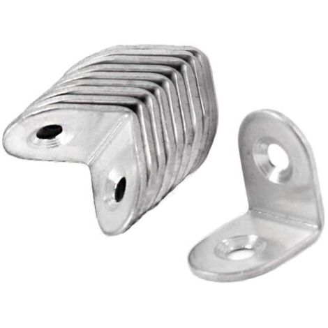 50 pièces Équerre de Fixation Metal, Équerre D'assemblage Inox,Support d'angle en forme de L, 20x20mm, pour Fixation et Réparation de Meubles(argent) (1/5)