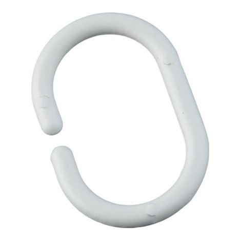 Weißer ovaler Vorhangring (100 Stück)