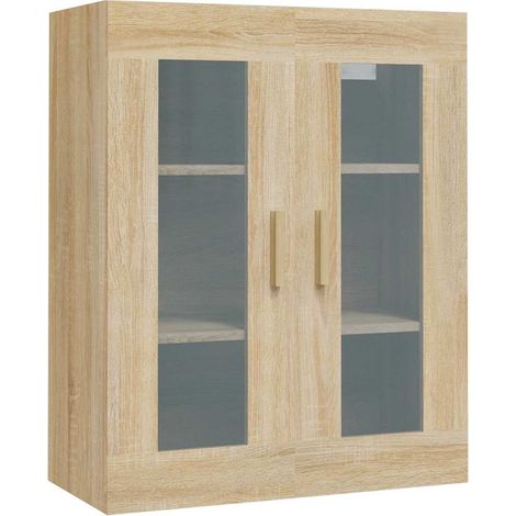Armadietto Pensile a Parete Rovere Sonoma 69,5x34x90 cm DAS633972 (1/5)